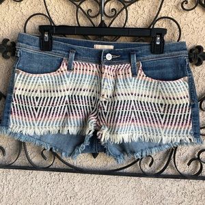 Roxy embroidered cut off shorts